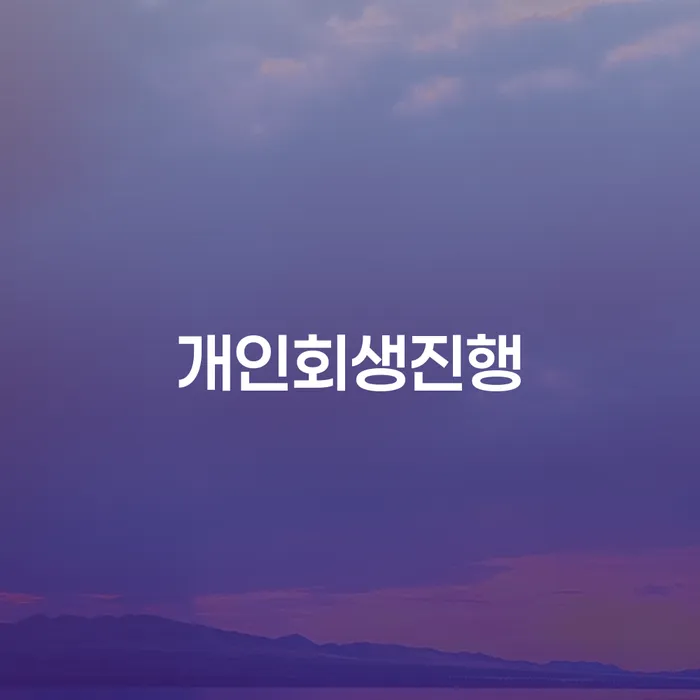대전 개인회생신용회복 대출 받은 돈채무조정 지식을