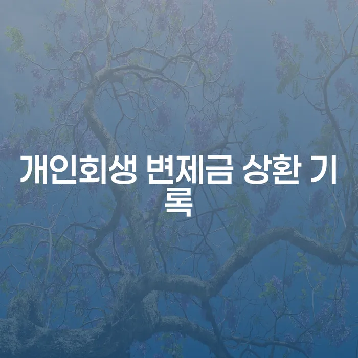 개인회생 변제금 상환 기록을 꼼꼼하게 관리하는 방법은?