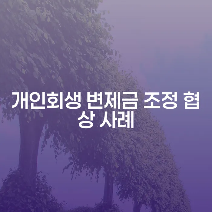 개인회생 변제금 조정 협상, 어떻게 해야 할까요?